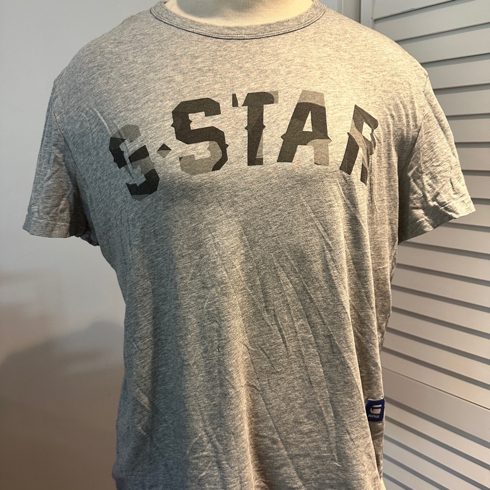 G-Star Light Gray Men's Short Sleeve Tee